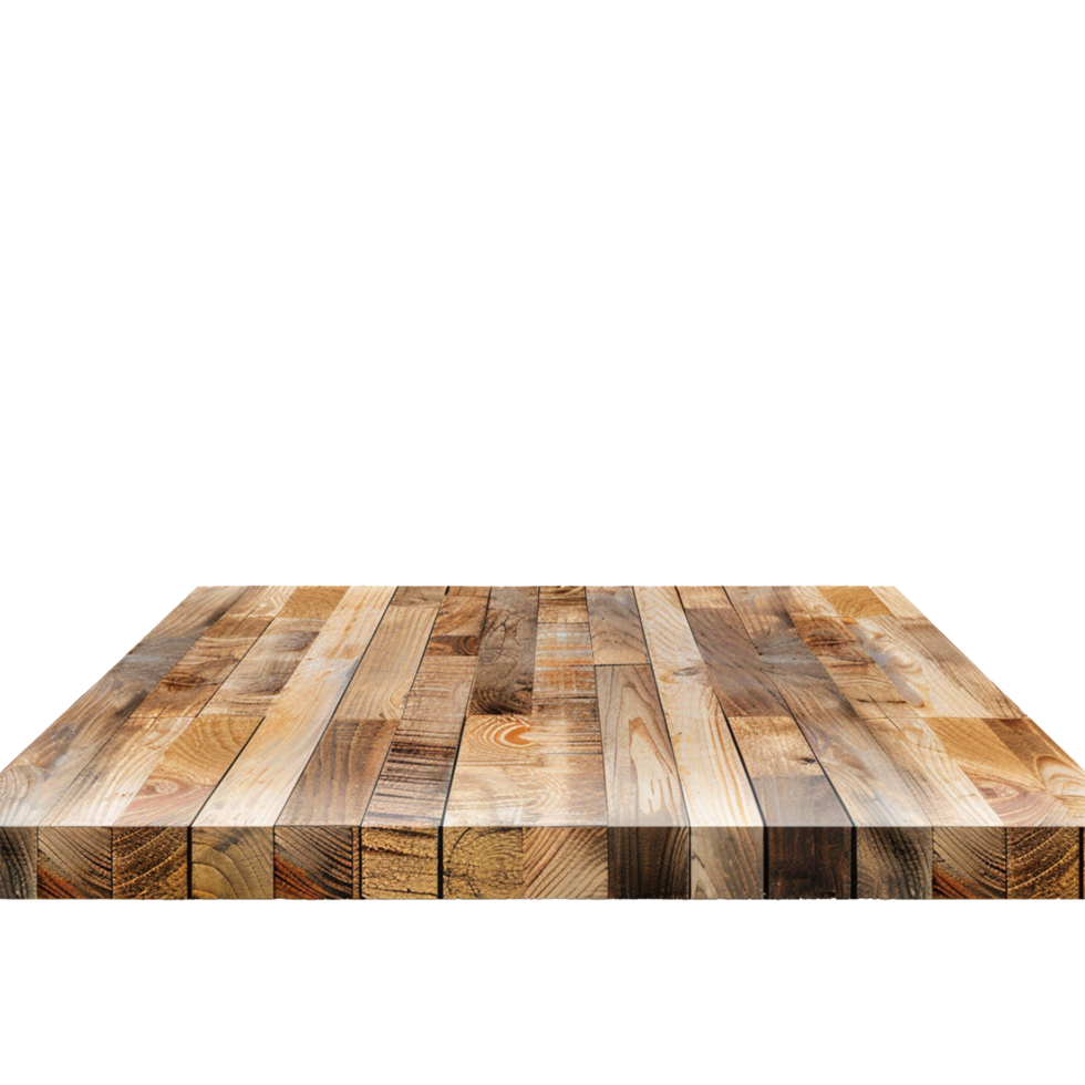 Wooden Table Isolated on Transparent Background png