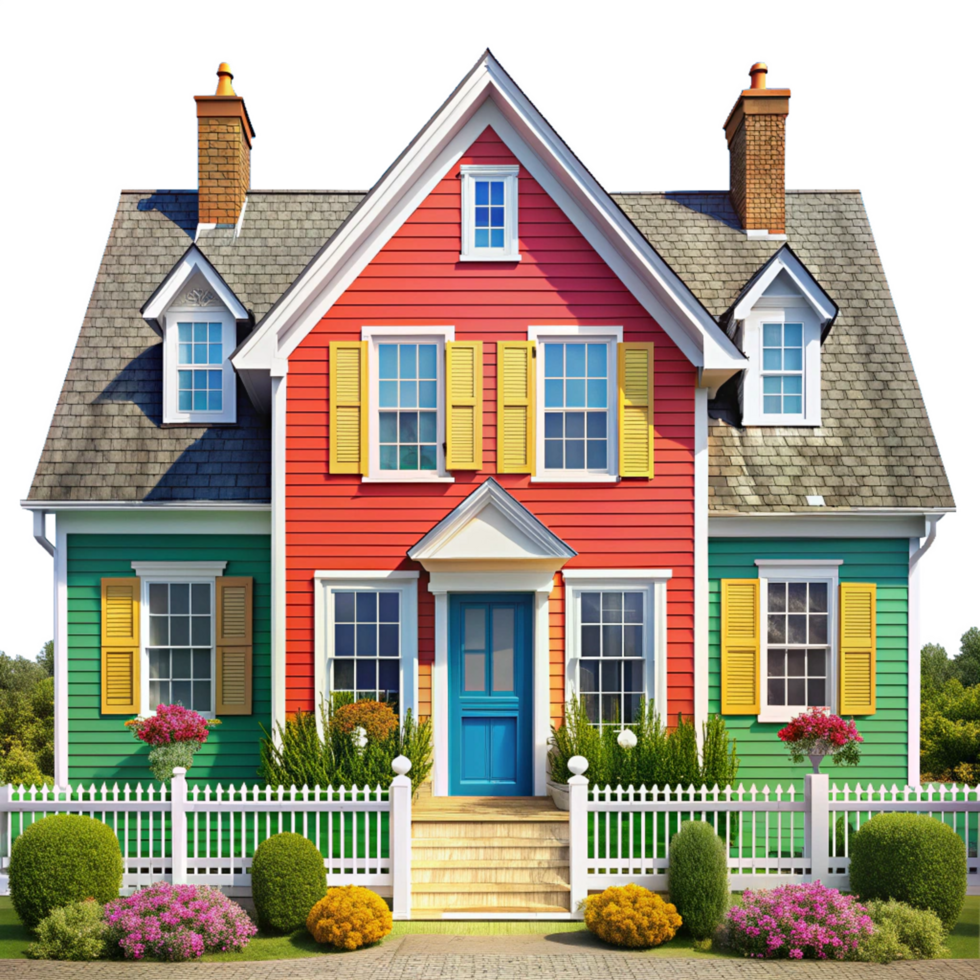 Cape Cod House Isolated on Transparent Background png