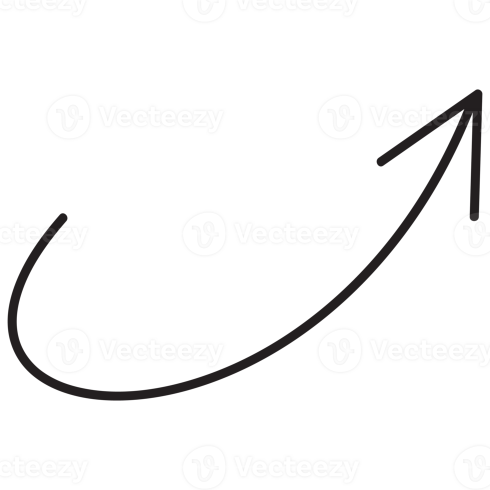 Hand drawn arrow symbol icons. png
