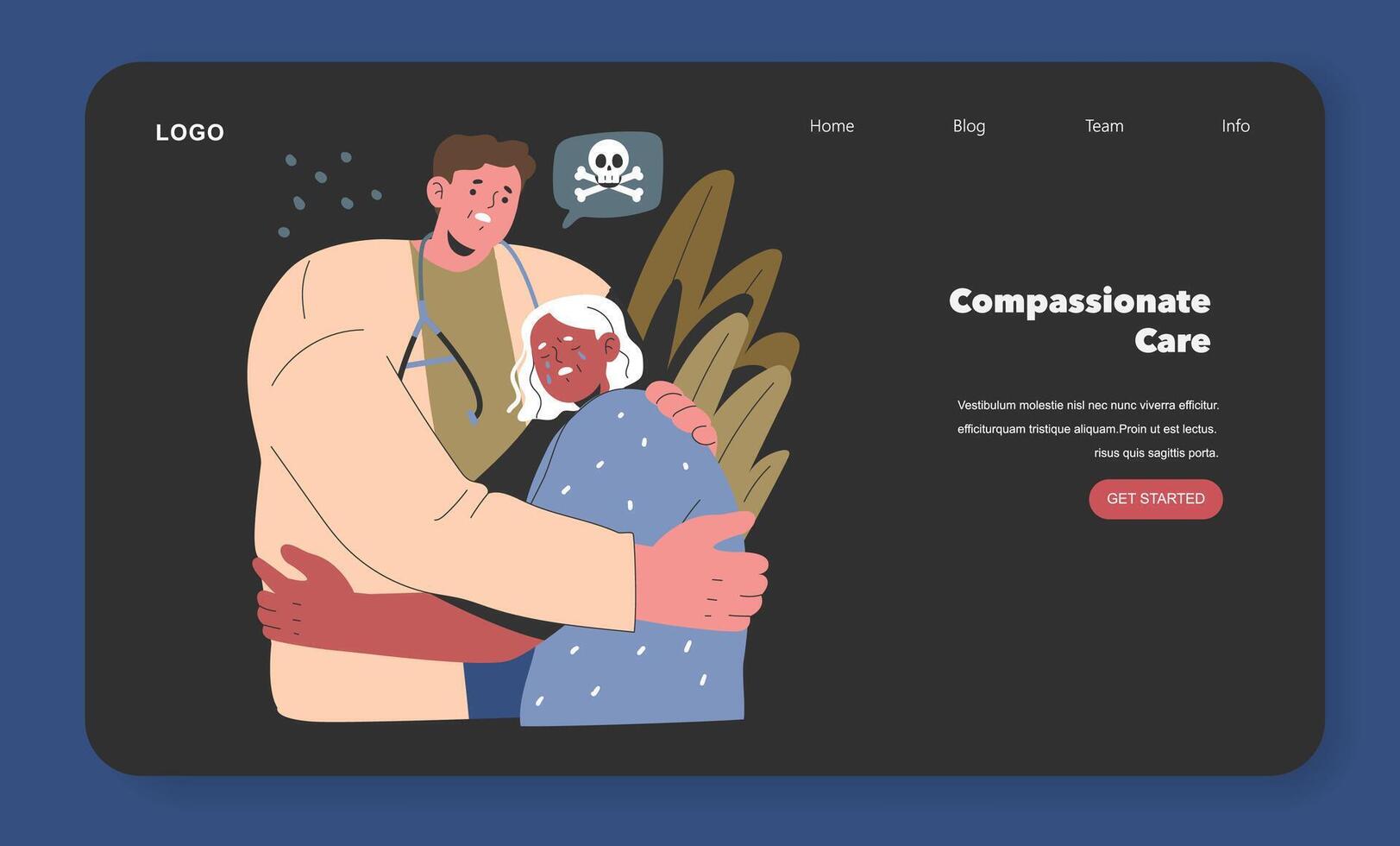 Euthanasia. Flat Illustration vector