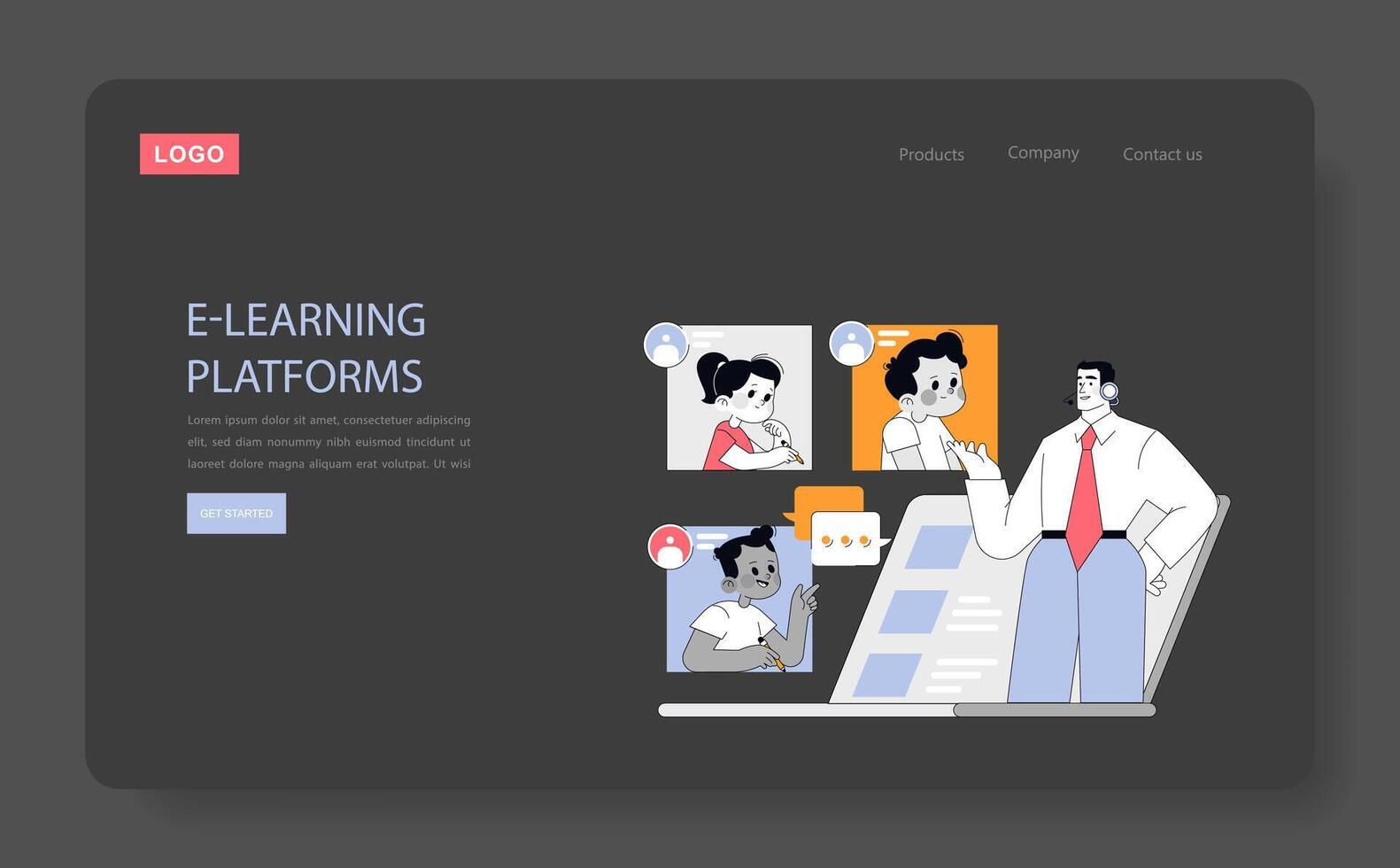 education. Flat Illustration vector