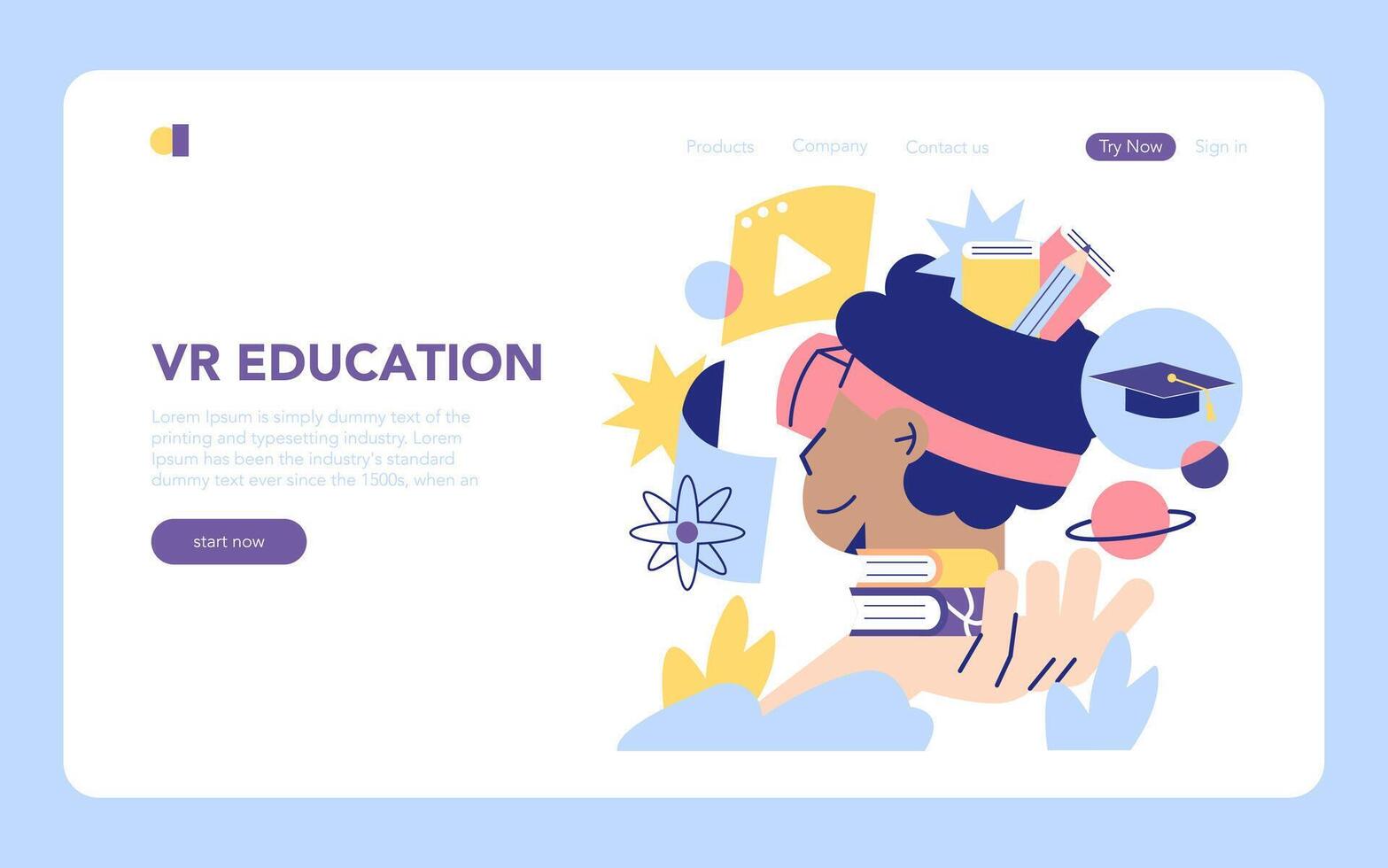 STEM Education. Flat Illustration vector
