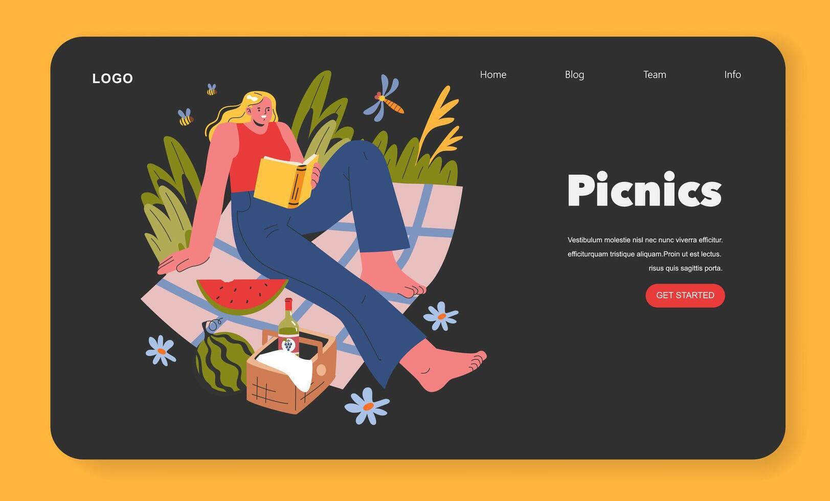 Vacation. Flat Illustration vector