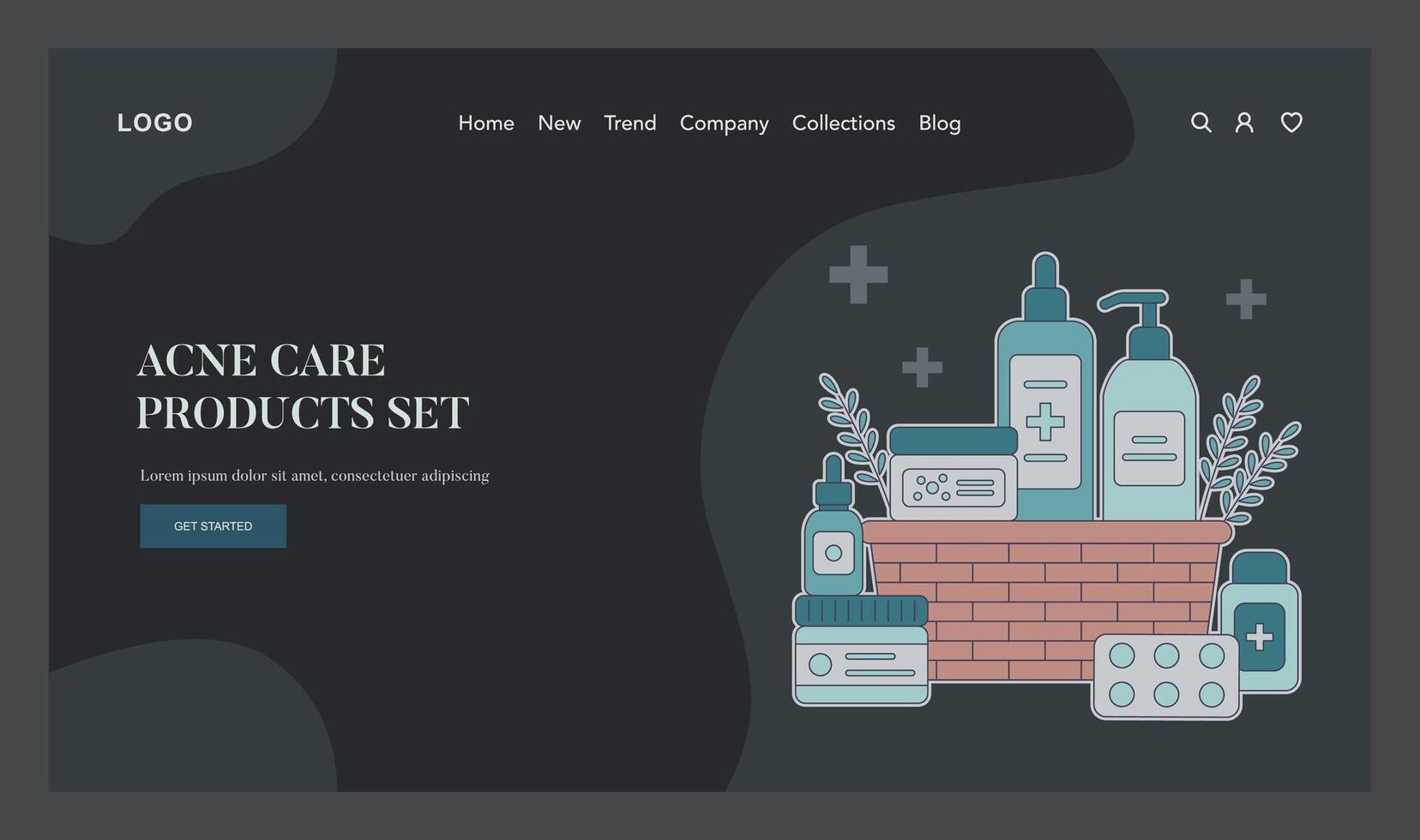 Skincare Toolboxes. Flat Illustration vector