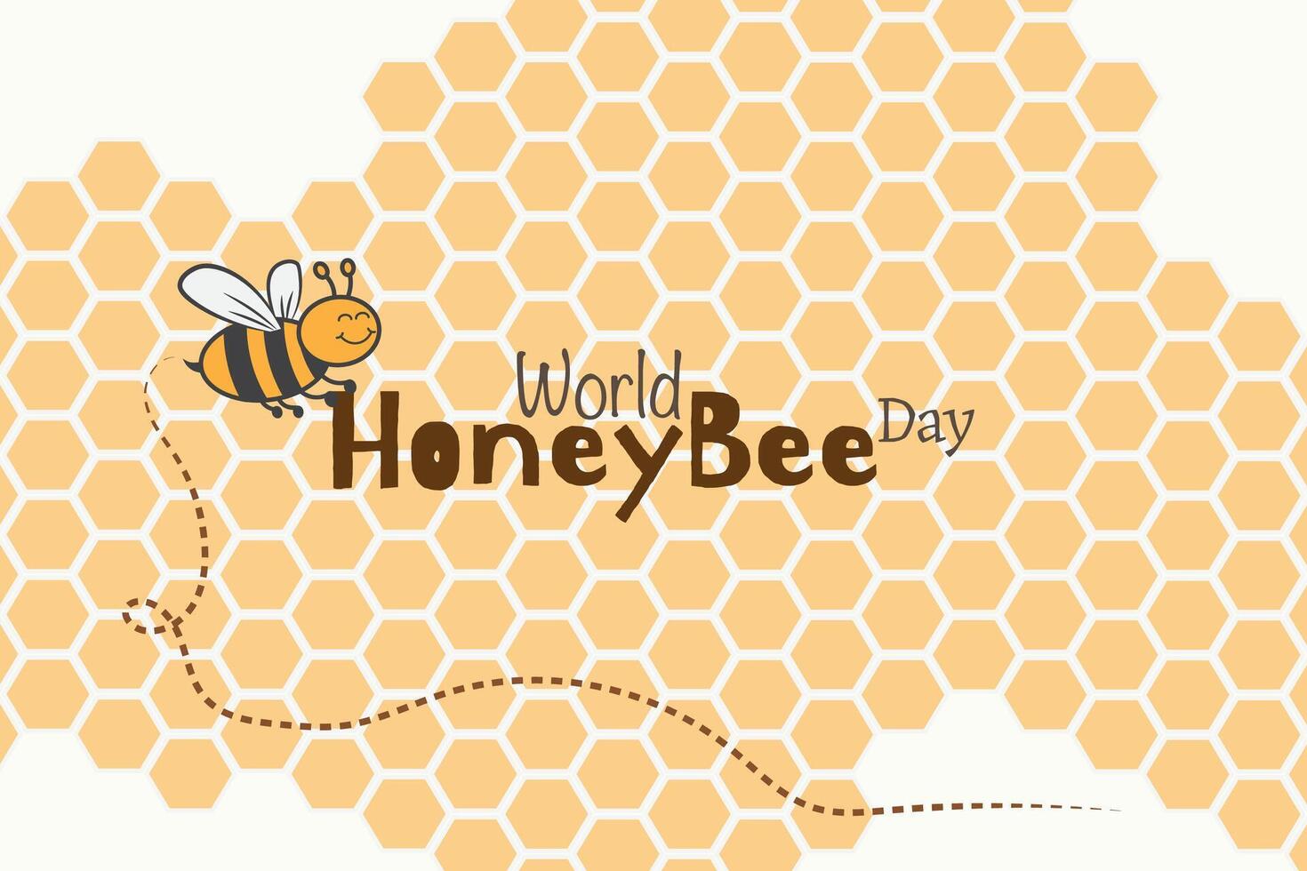 World Honey Bee Day Background. vector