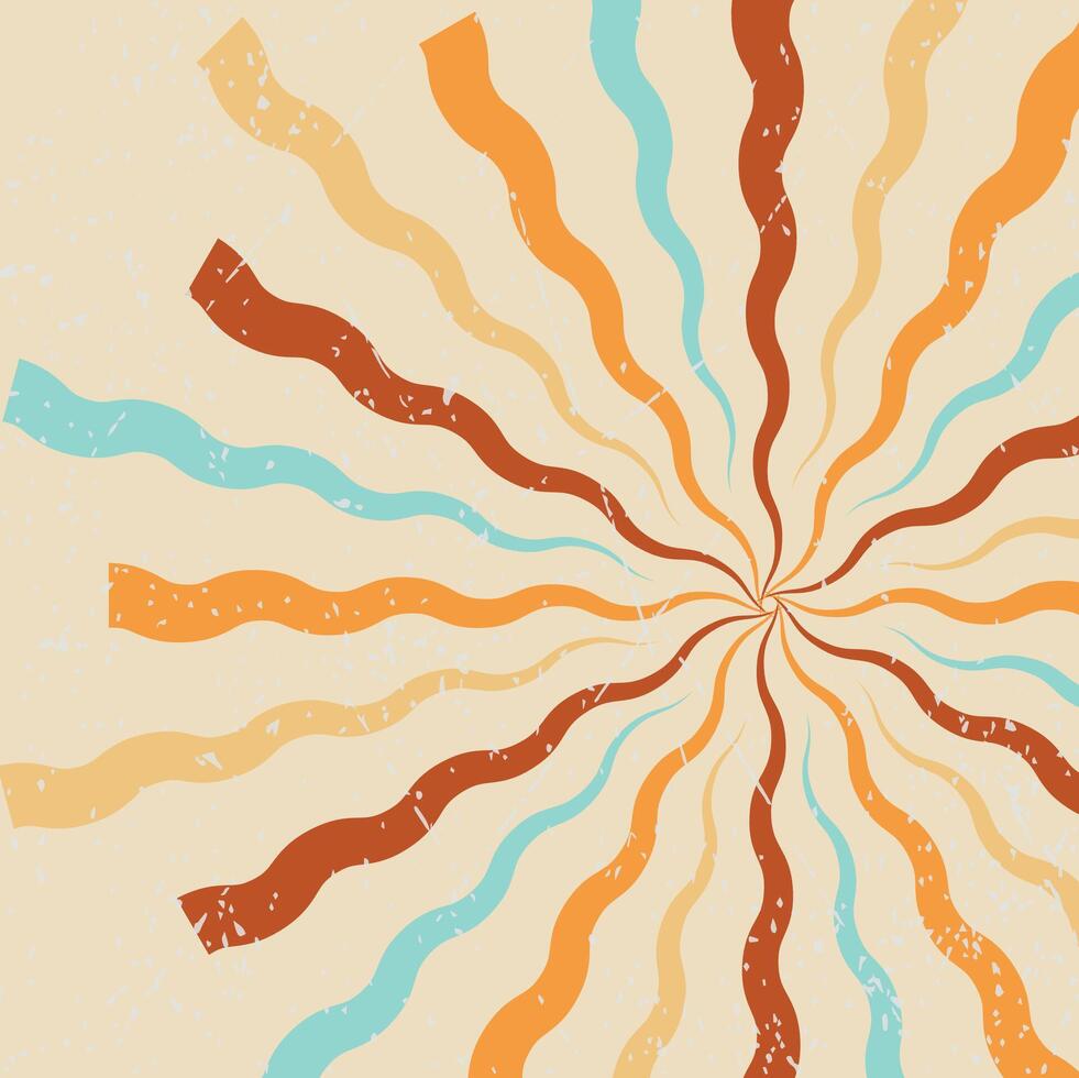 Rays Retro Background. 90s Vintage Background. vector