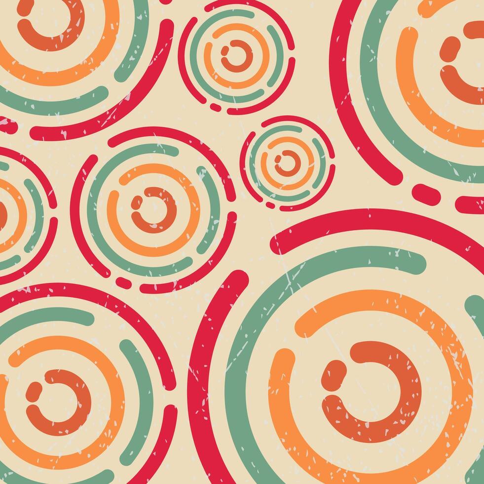 Circle Abstract Retro Background. Vintage Background. vector