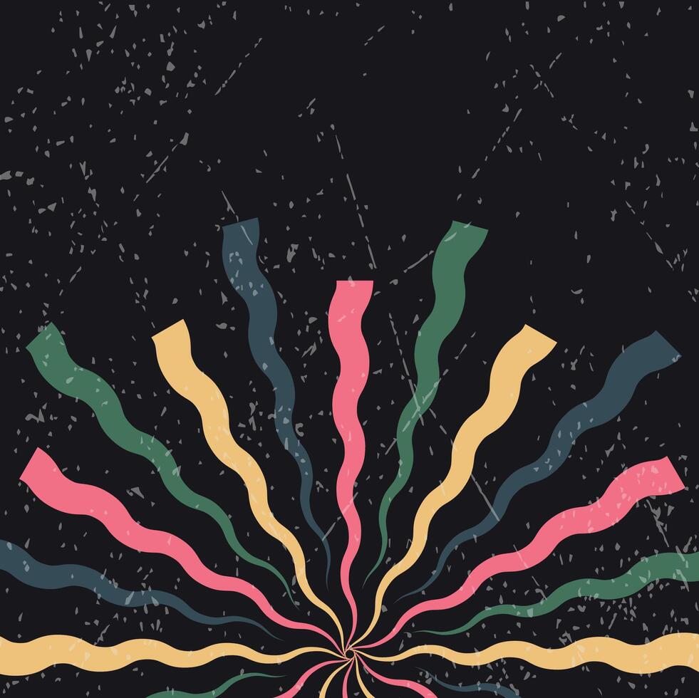 Spiral Wavy Retro Background. Vintage Background. vector