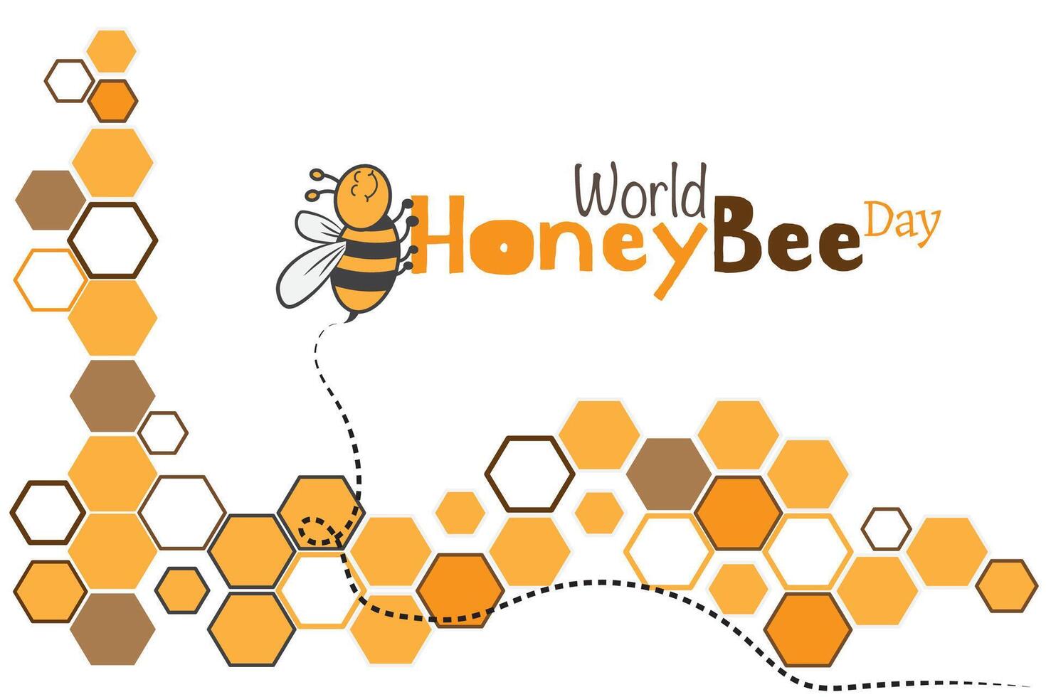World Honey Bee Day Background. vector