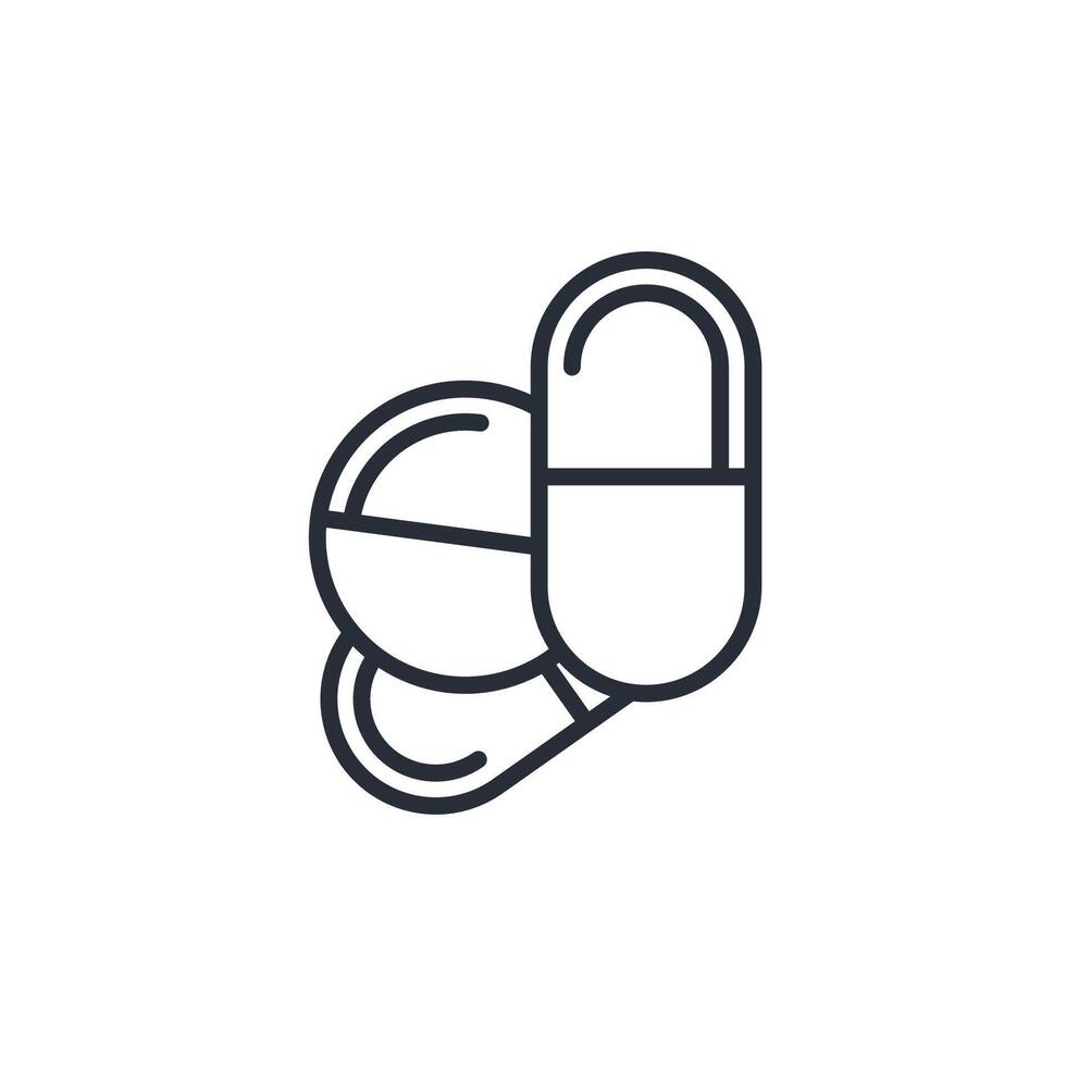 Drugs icon. .Editable stroke.linear style sign for use web design,logo.Symbol illustration. vector