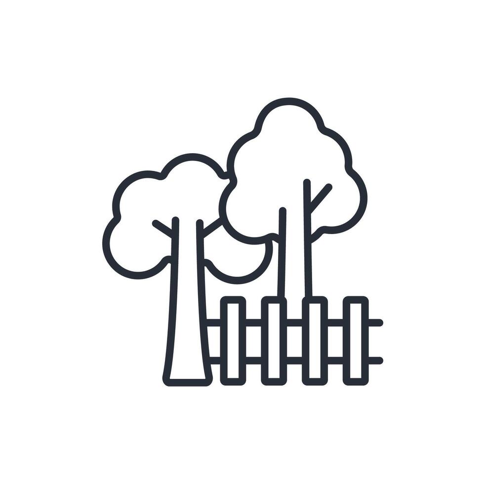 garden icon. .Editable stroke.linear style sign for use web design,logo.Symbol illustration. vector