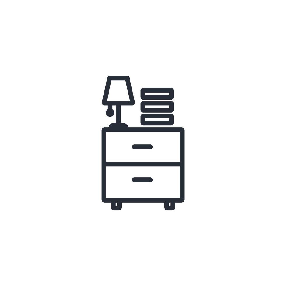 cabinet icon. .Editable stroke.linear style sign for use web design,logo.Symbol illustration. vector