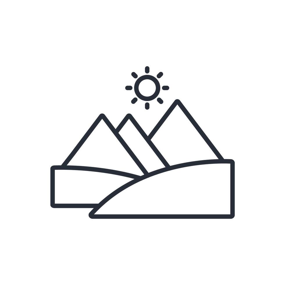 Pyramid icon. .Editable stroke.linear style sign for use web design,logo.Symbol illustration. vector