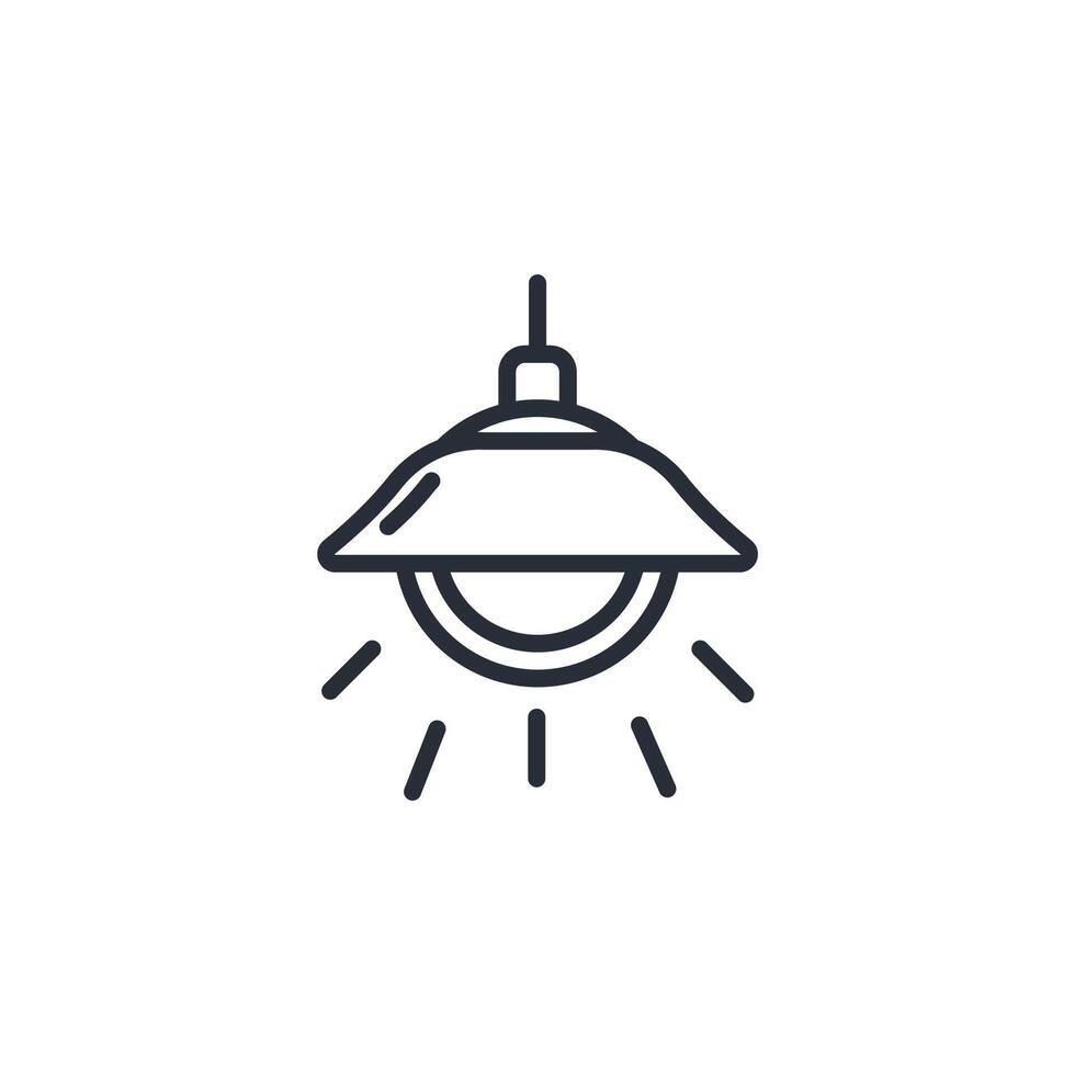 Lamp icon. .Editable stroke.linear style sign for use web design,logo.Symbol illustration. vector