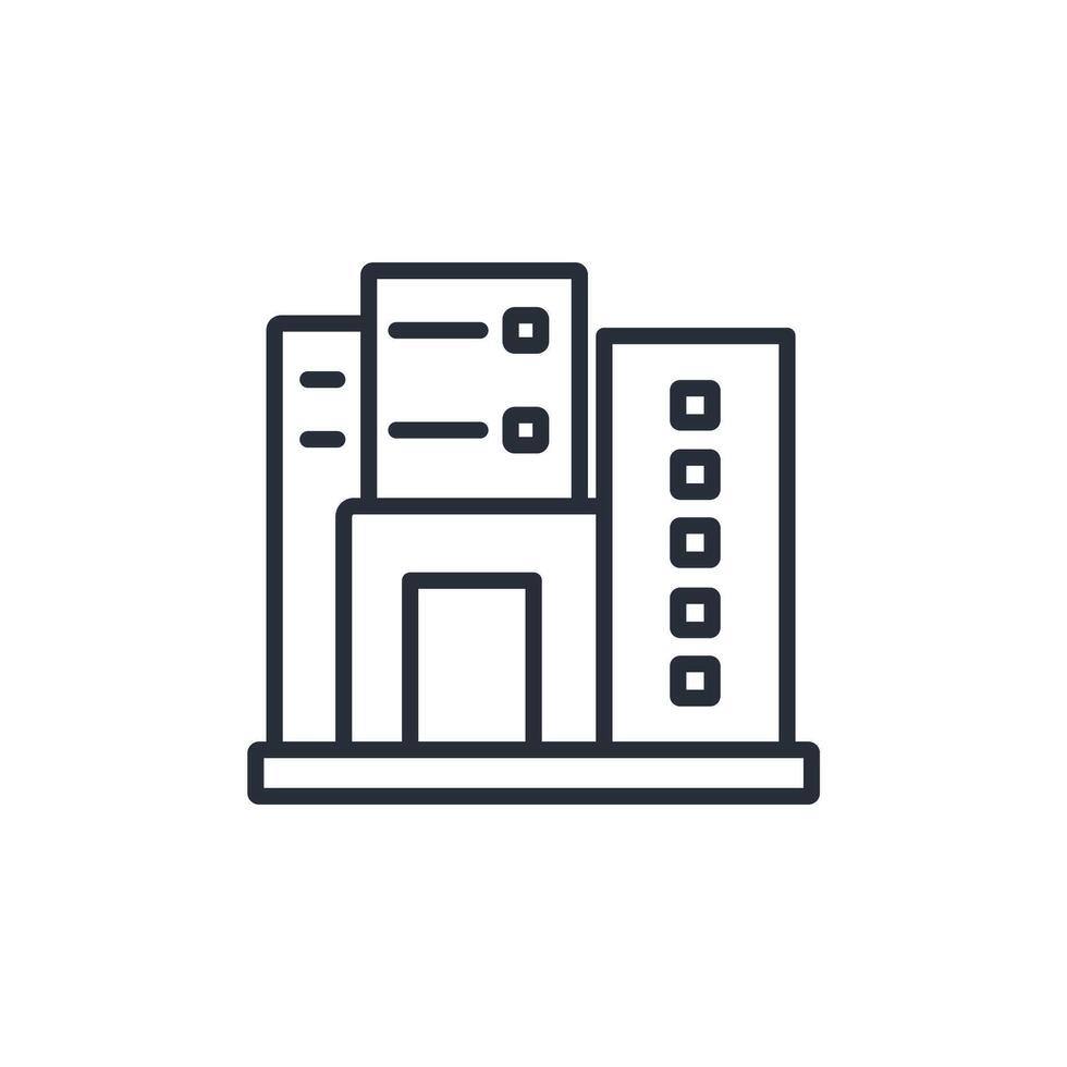 skyline icon. .Editable stroke.linear style sign for use web design,logo.Symbol illustration. vector