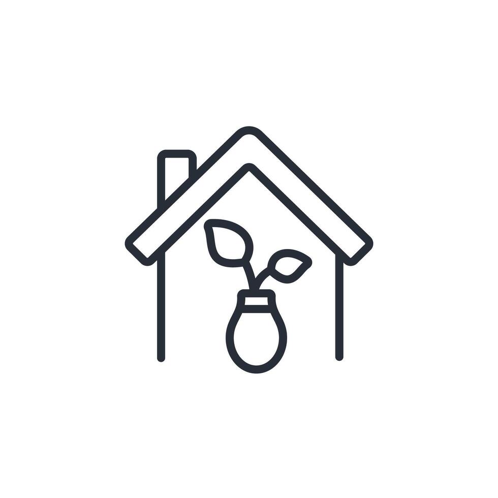 decoration home icon. .Editable stroke.linear style sign for use web design,logo.Symbol illustration. vector