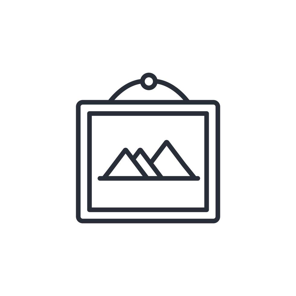 Picture icon. .Editable stroke.linear style sign for use web design,logo.Symbol illustration. vector