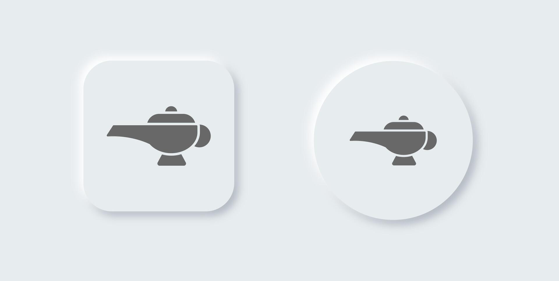 Magic solid icon in neomorphic design style. Magical signs illustration. vector