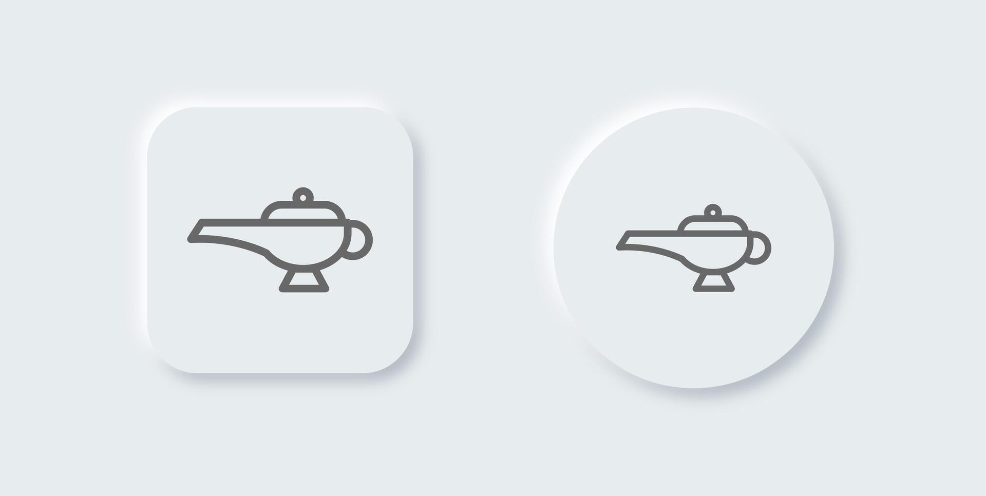 Magic line icon in neomorphic design style. Magical signs illustration. vector