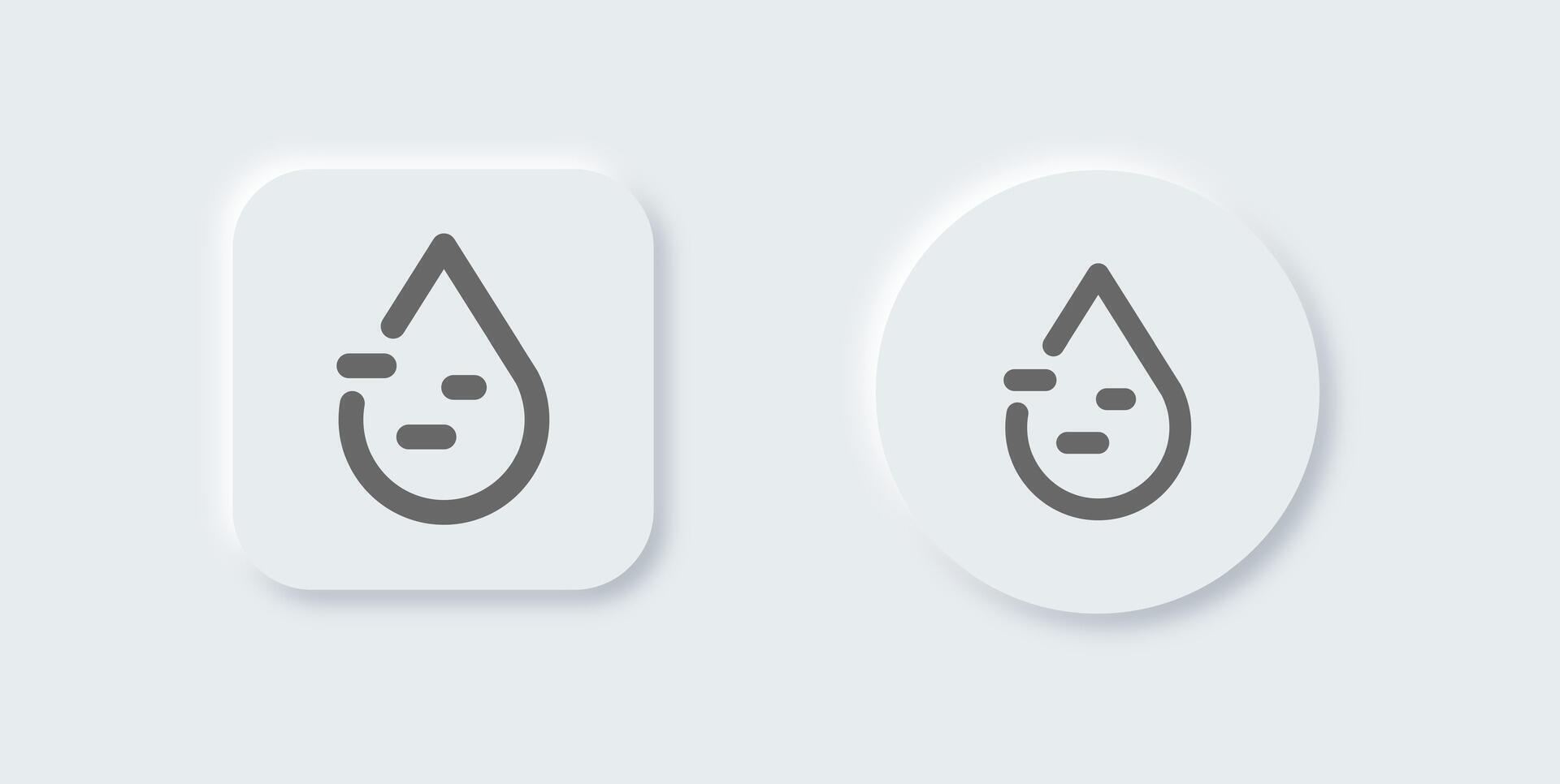 Blood line icon in neomorphic design style. Spo2 signs illustration. vector