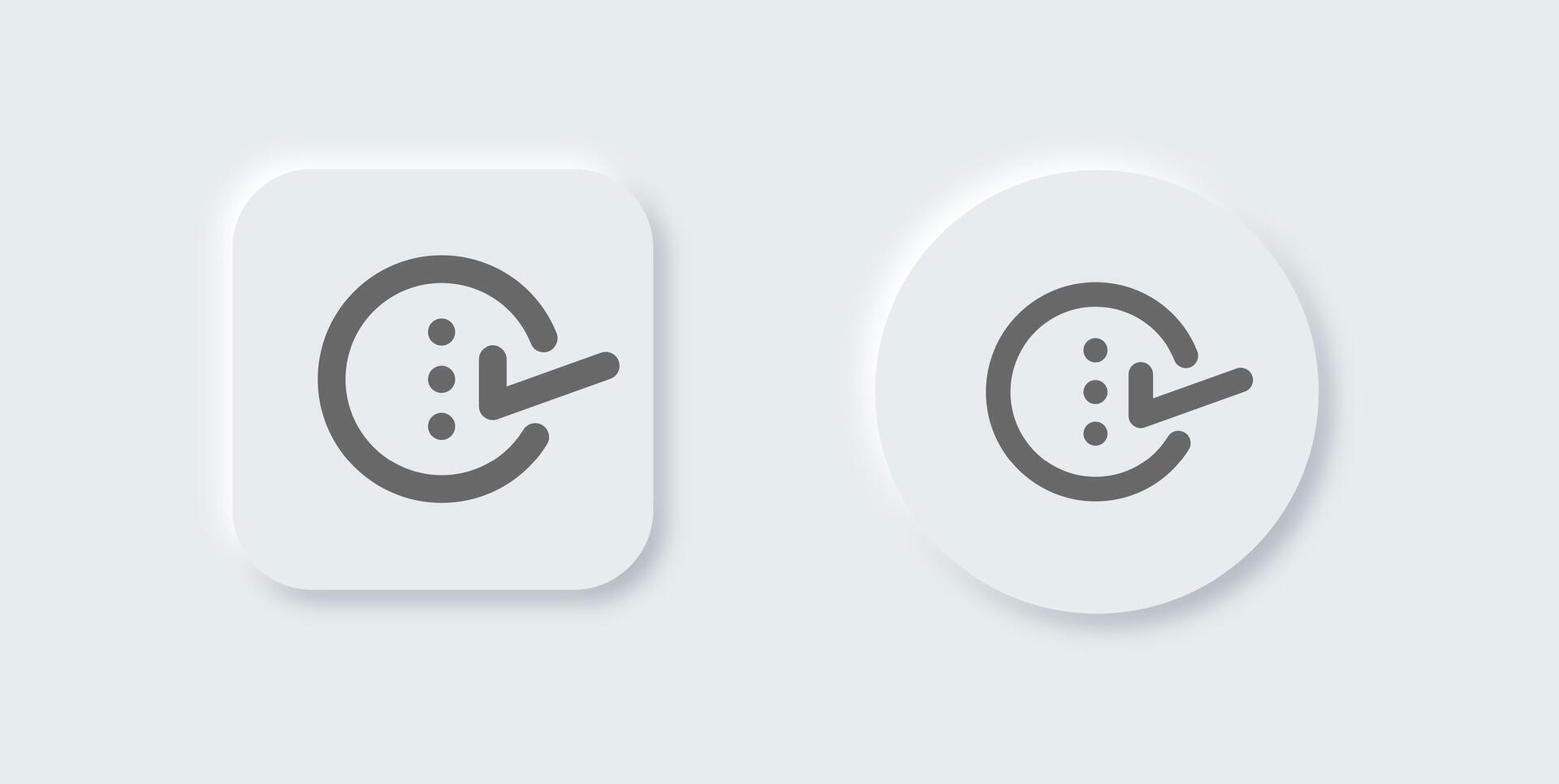 Option line icon in neomorphic design style. Control signs illustration. vector