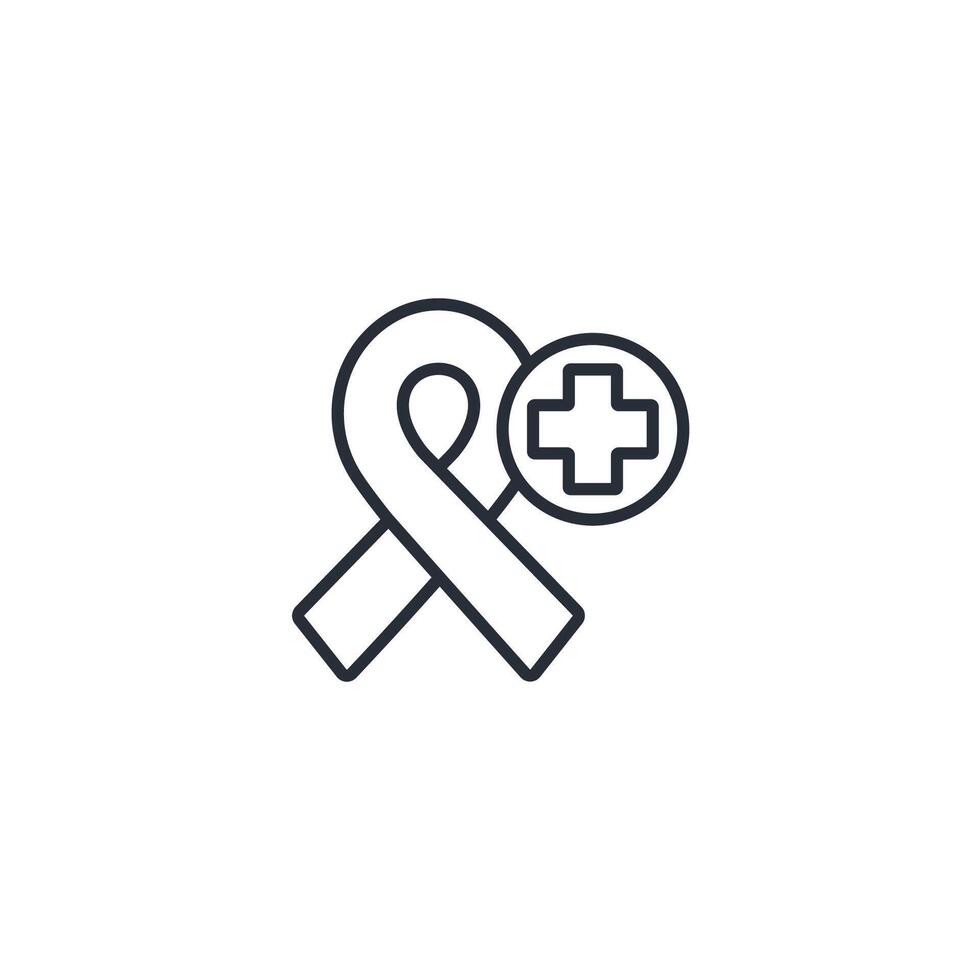 Oncology icon. .Editable stroke.linear style sign for use web design,logo.Symbol illustration. vector
