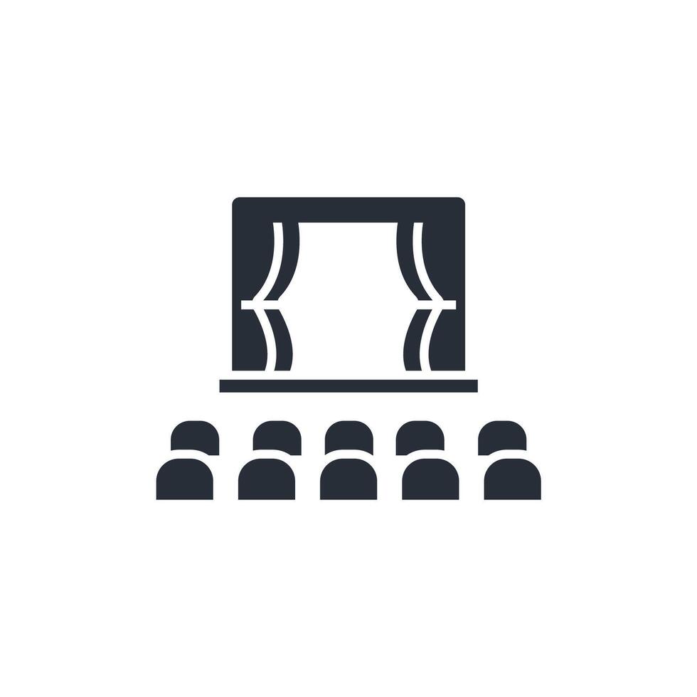stage icon. .Editable stroke.linear style sign for use web design,logo.Symbol illustration. vector