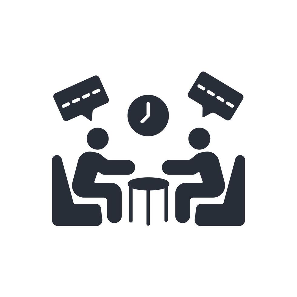 deliberation icon. .Editable stroke.linear style sign for use web design,logo.Symbol illustration. vector