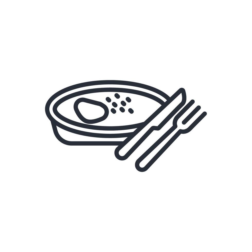 meal icon. .Editable stroke.linear style sign for use web design,logo.Symbol illustration. vector