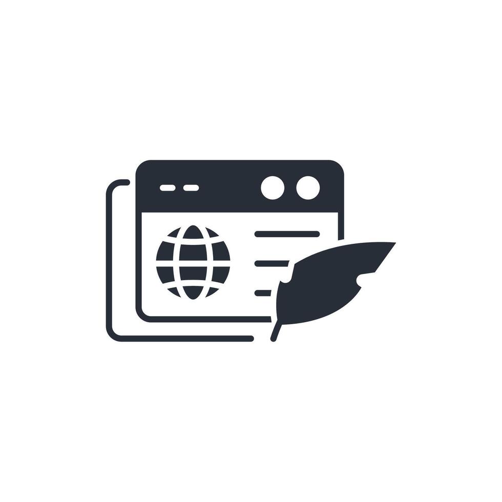 blog icon. .Editable stroke.linear style sign for use web design,logo.Symbol illustration. vector