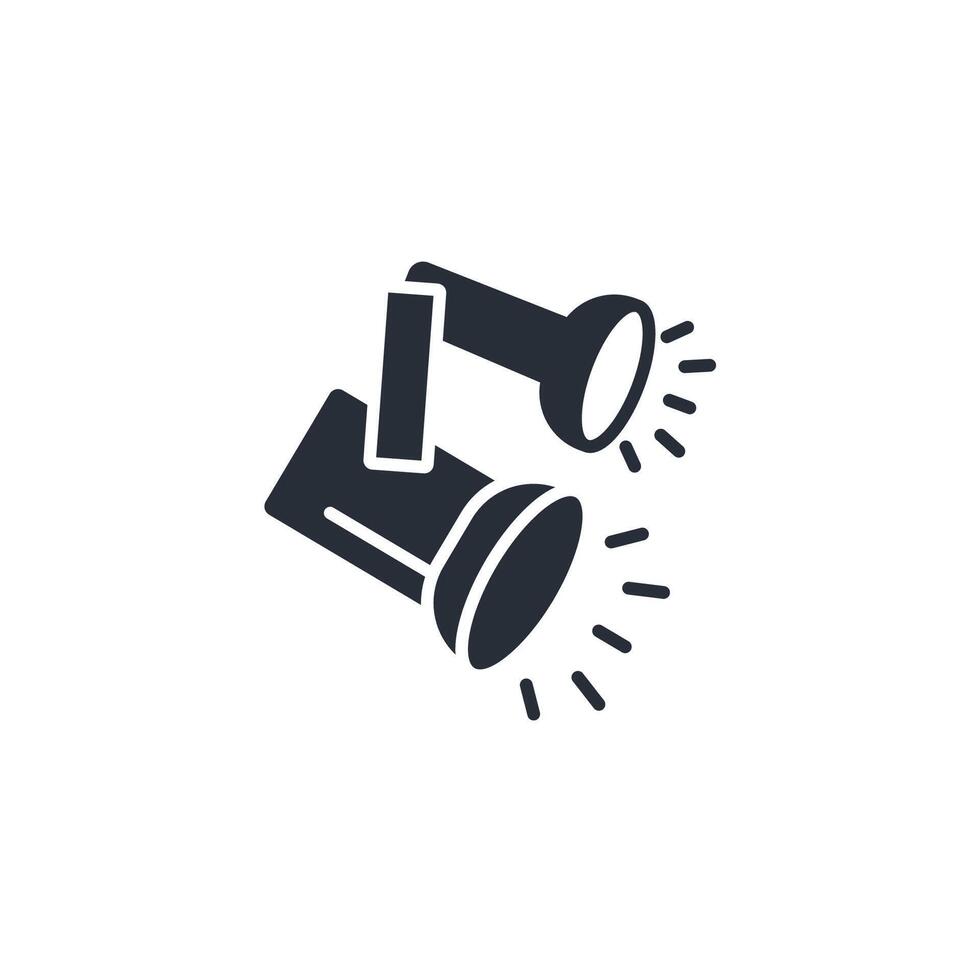 spotlight icon. .Editable stroke.linear style sign for use web design,logo.Symbol illustration. vector