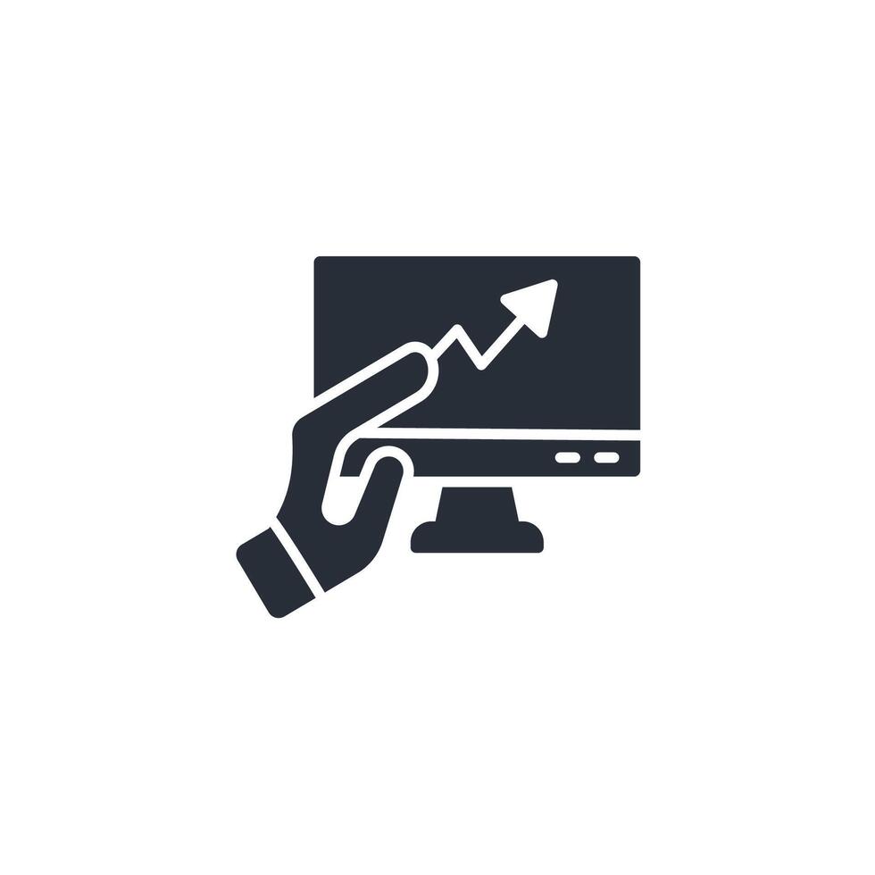 trending icon. .Editable stroke.linear style sign for use web design,logo.Symbol illustration. vector