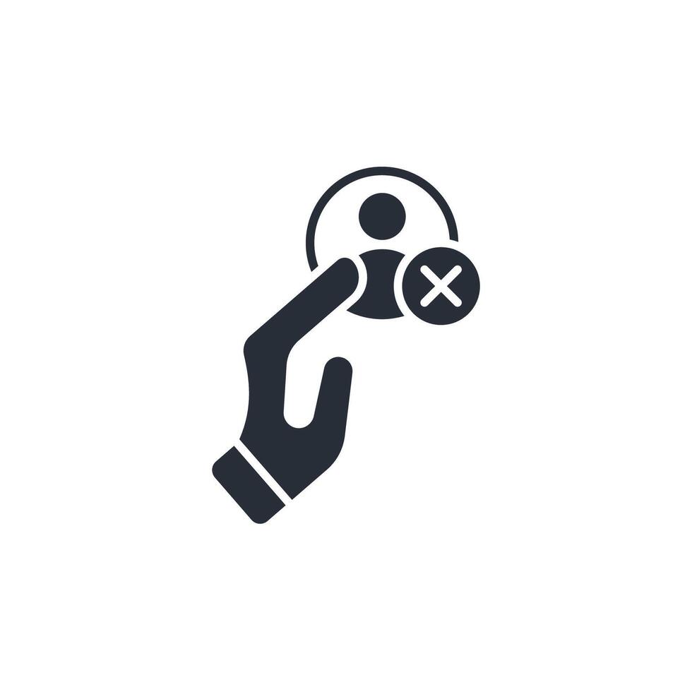 delete user icon. .Editable stroke.linear style sign for use web design,logo.Symbol illustration. vector