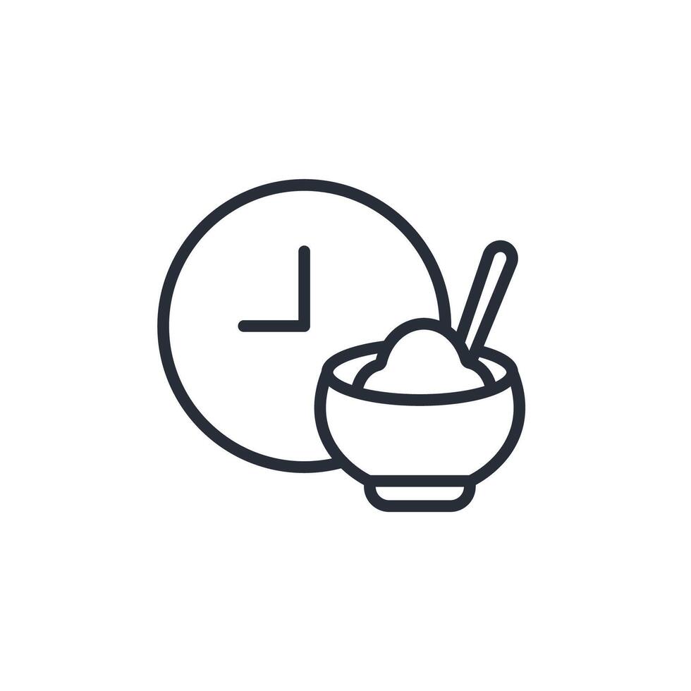lunch icon. .Editable stroke.linear style sign for use web design,logo.Symbol illustration. vector