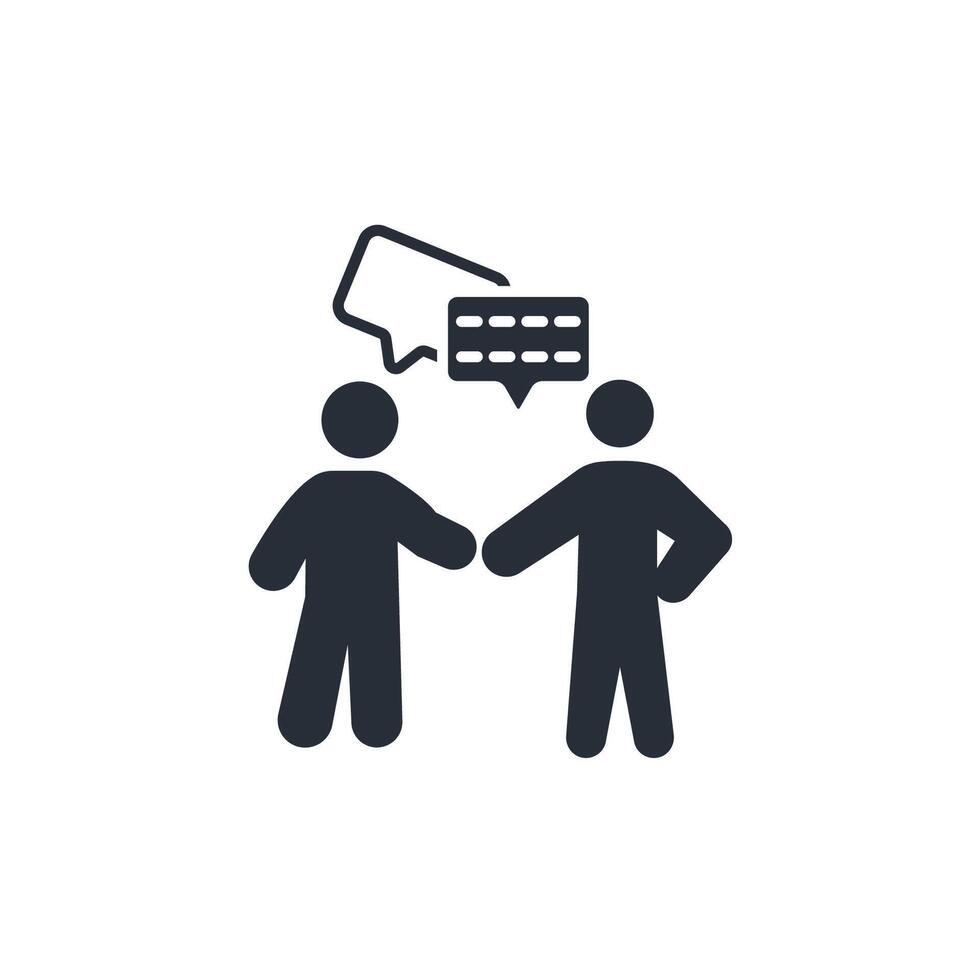 conversation icon. .Editable stroke.linear style sign for use web design,logo.Symbol illustration. vector