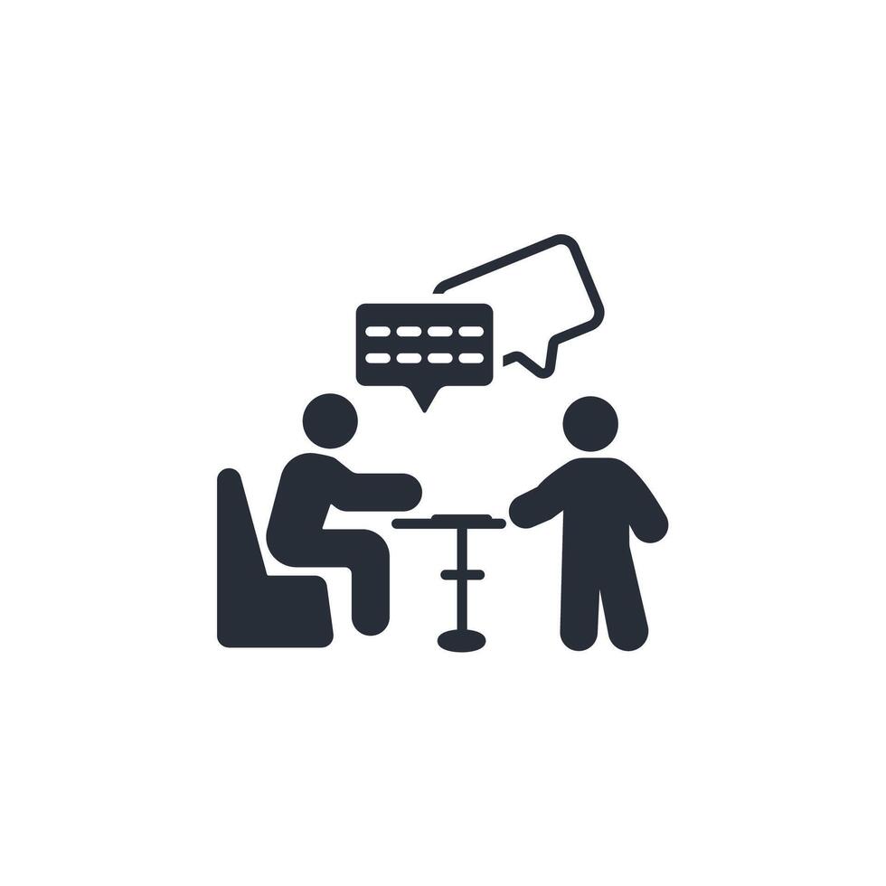 consultation icon. .Editable stroke.linear style sign for use web design,logo.Symbol illustration. vector