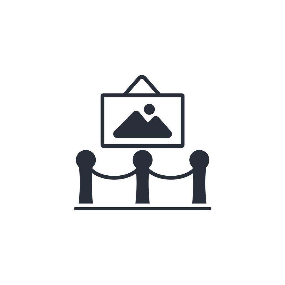 exhibition icon. .Editable stroke.linear style sign for use web design,logo.Symbol illustration. vector