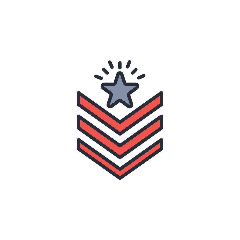 Army icon. .Editable stroke.linear style sign for use web design,logo.Symbol illustration. vector