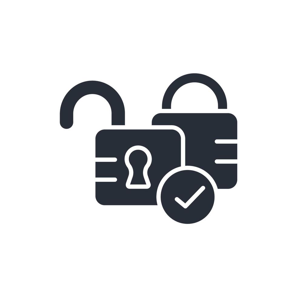 access lock icon. .Editable stroke.linear style sign for use web design,logo.Symbol illustration. vector