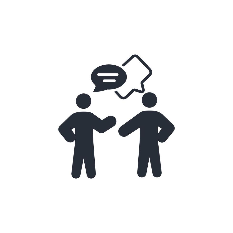 talking icon. .Editable stroke.linear style sign for use web design,logo.Symbol illustration. vector