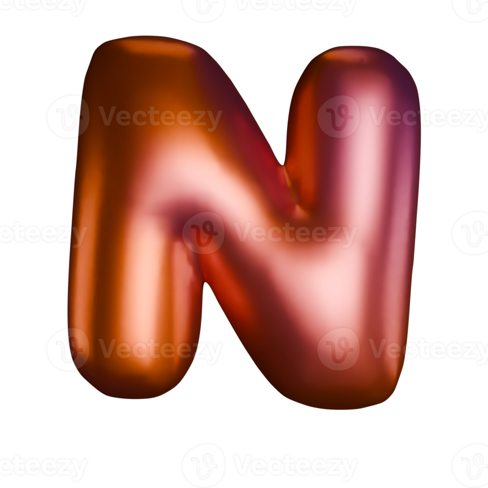 Letter N Shaped Balloons png