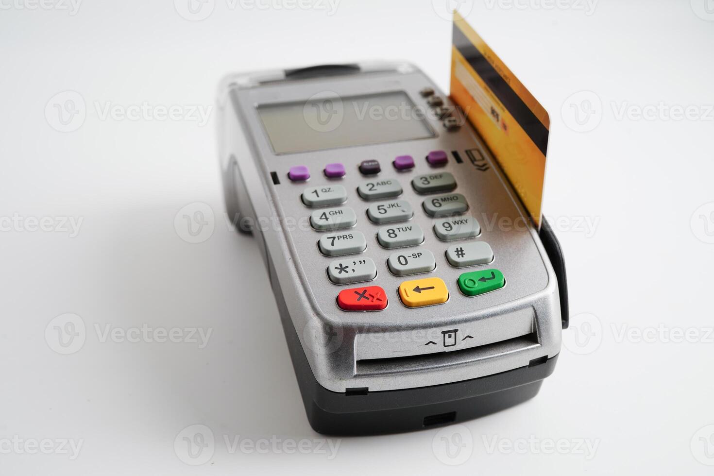 Payment POS terminal for finance and shopping business and technology. photo