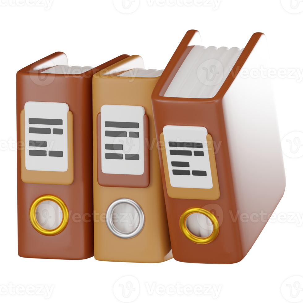Professional Document Management, Cardboard Office Storage. 3D render png