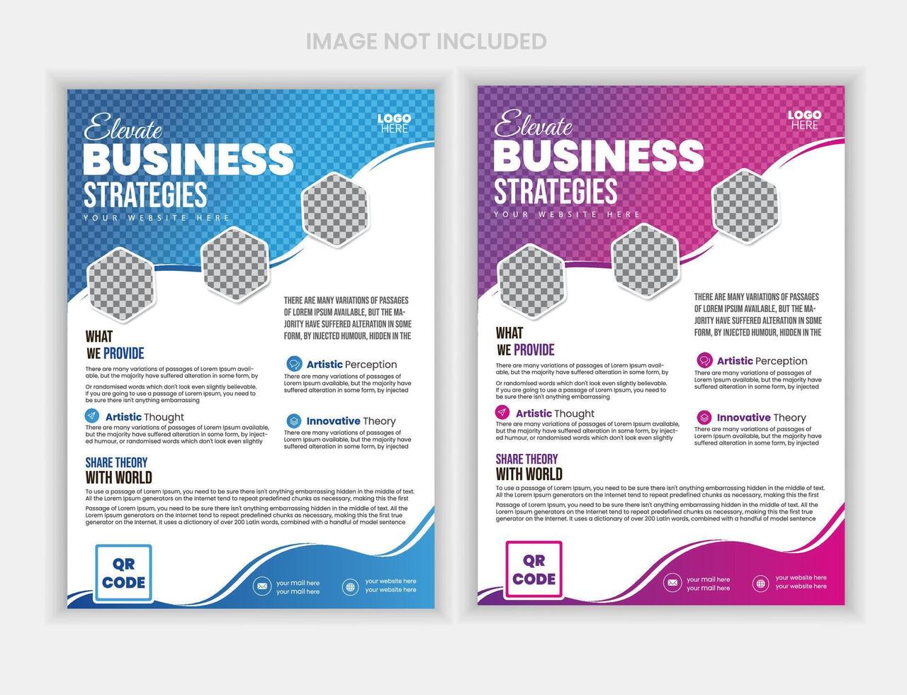 Creative and minimalist agency flyer design template vector