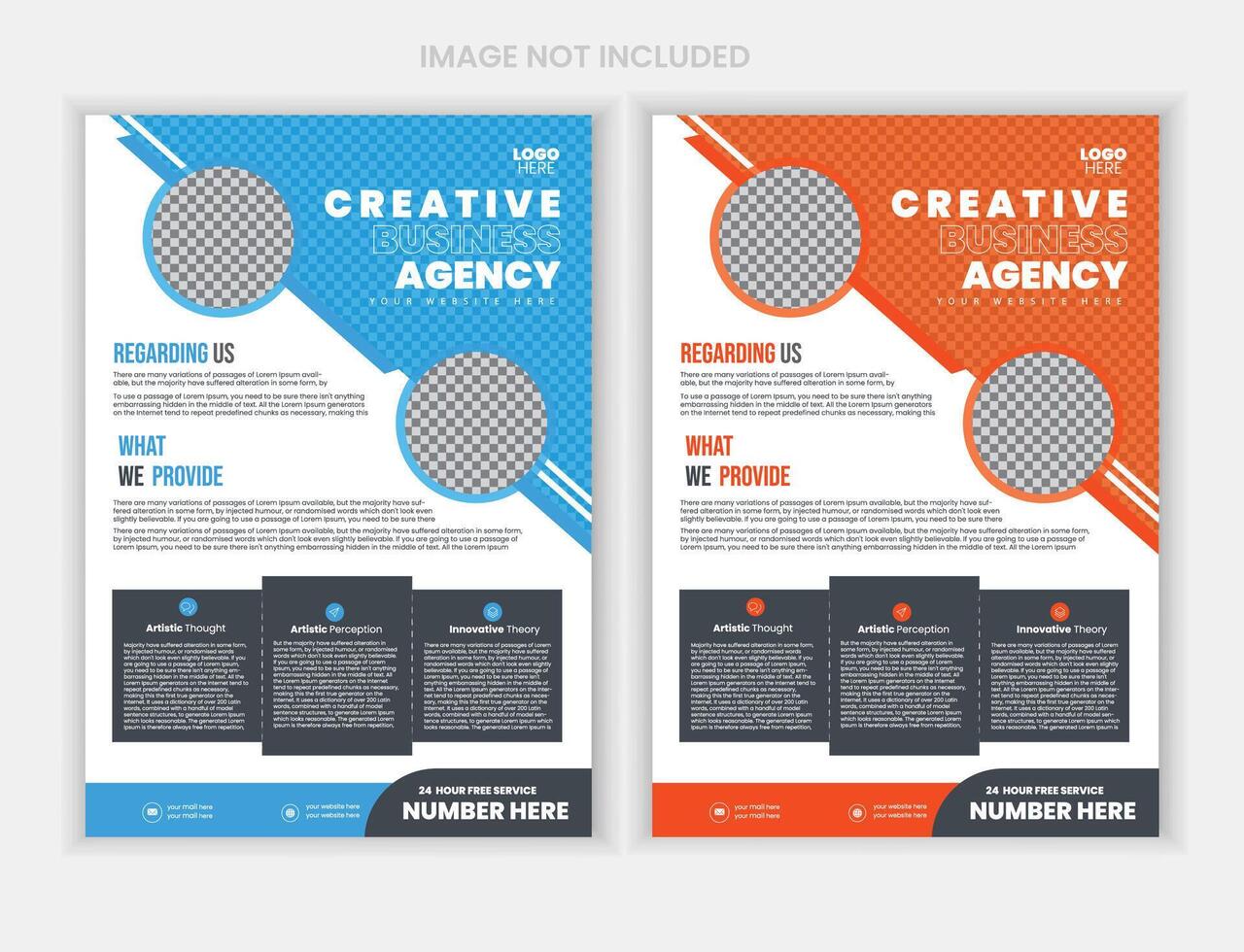 A business flyer design template for the business vector
