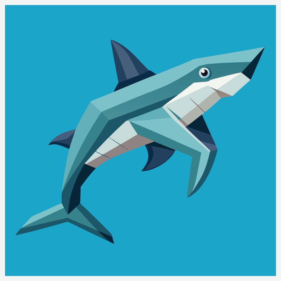 Ultimate Hammerhead Shark Isometric Illustrations Collection vector