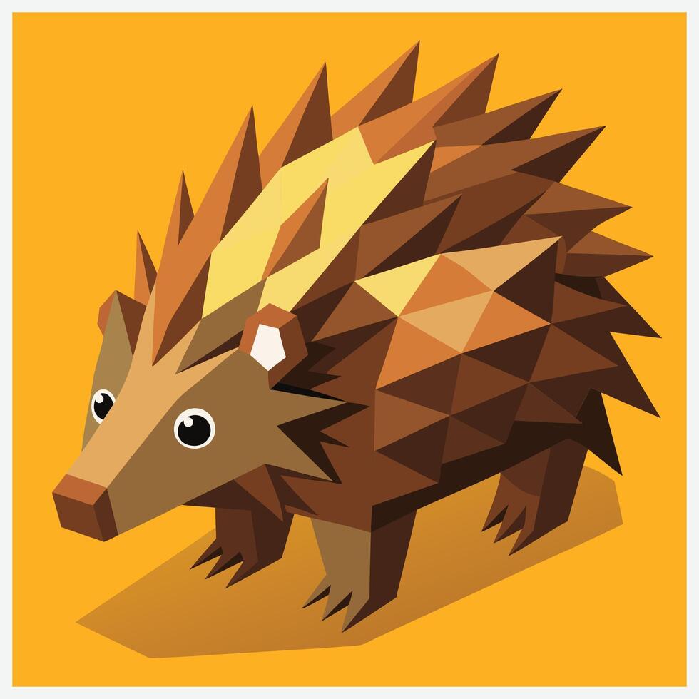 Porcupine Isometric Illustrations, A Stunning Collection of Intricate Designs vector