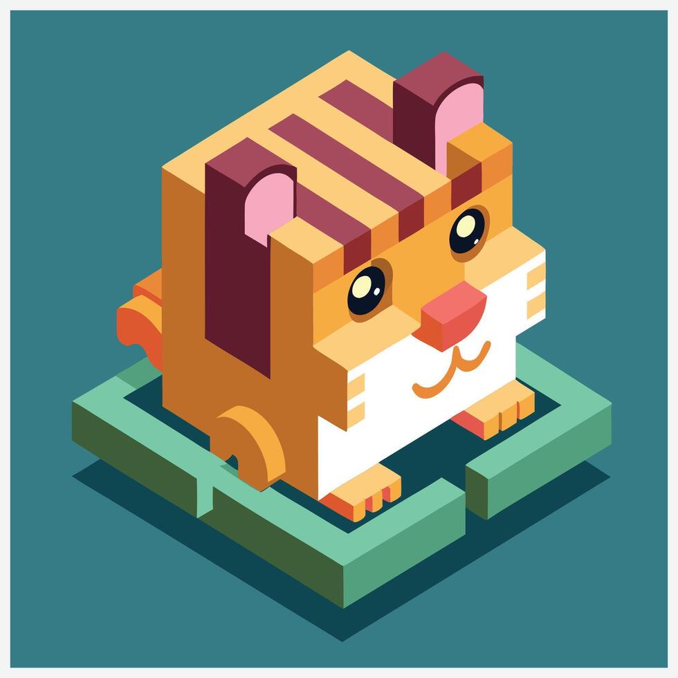 The Ultimate Collection of Hamster Isometric Illustrations vector