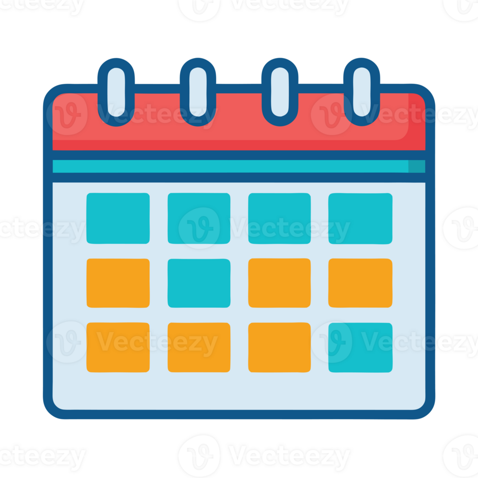 A colorful calendar icon png