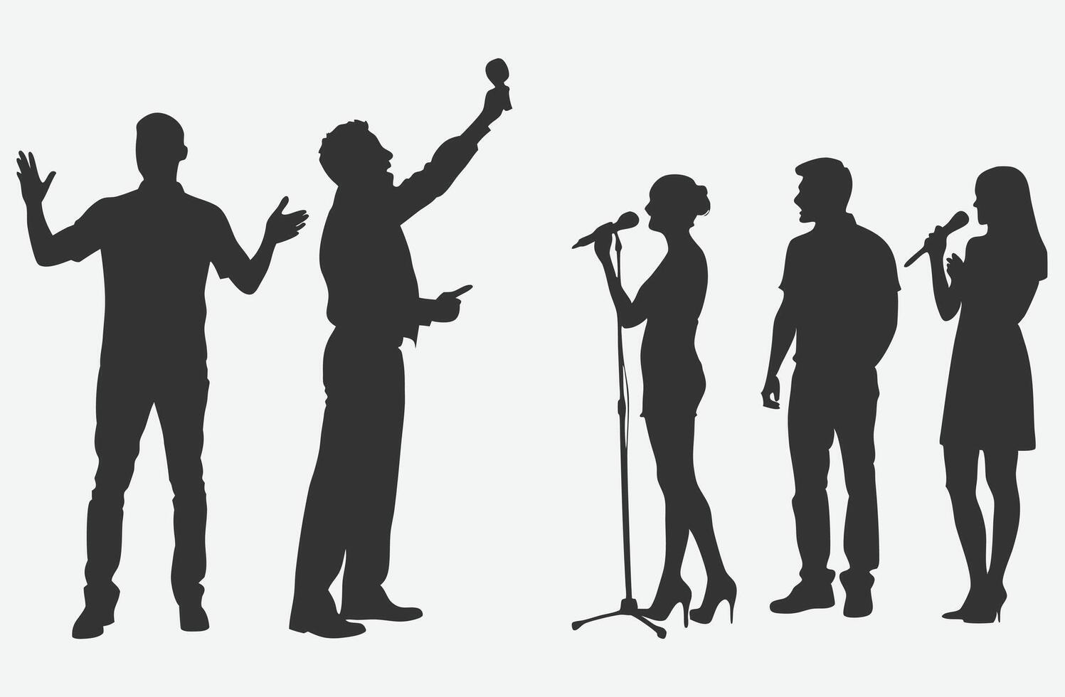 Ultimate People With A Microphone Illustration Elevate Your Designs with High, Quality Graphics vector